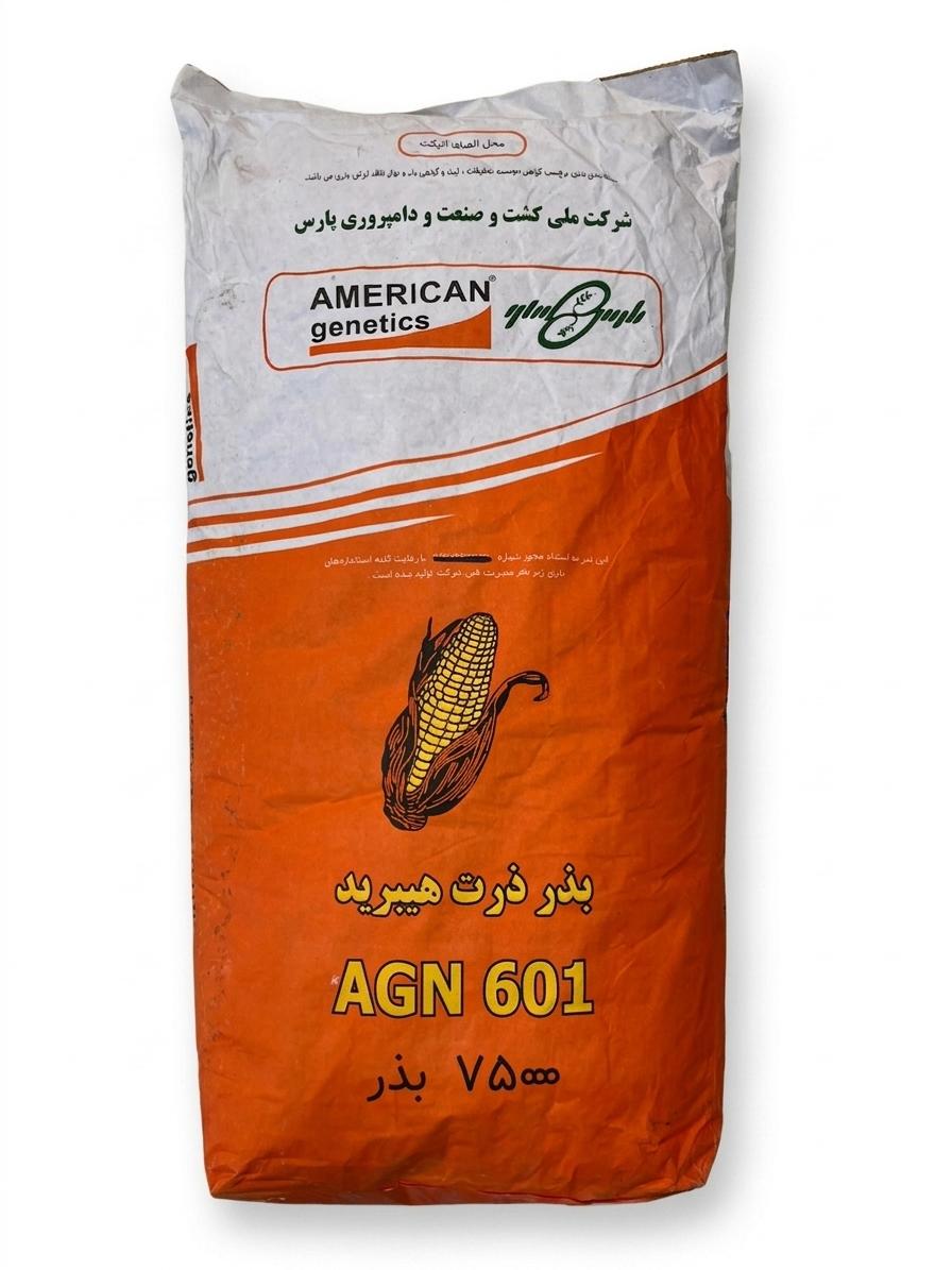 بذر ذرت هیبرید امریکن ژنتیکس AGN601 (75000 دانه) 21کیلوگرمی